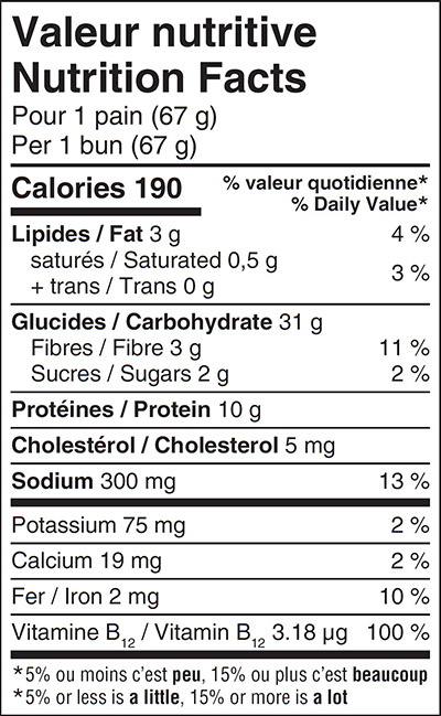 A high protein burger bread